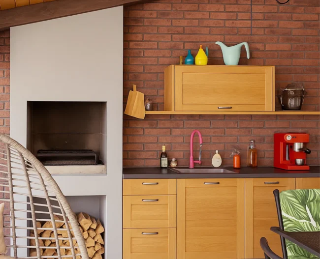 Moderner Garten-Grill – Feuerraum 79×70 cm