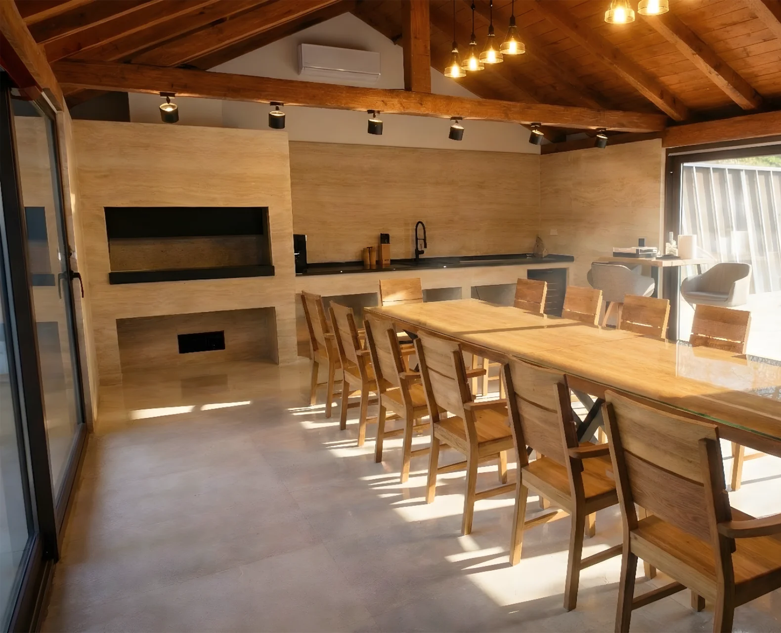 1/ Roštilj prema projektu, Sv.I.Zelina, ložište 164x85 cm + radni stolovi