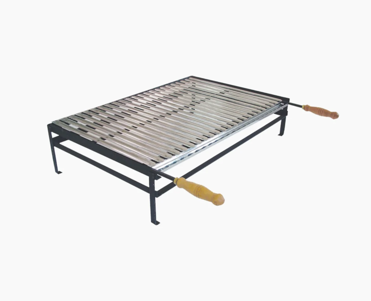 Rešetka za roštilj - metalni nosač + Inox rešetka 76 x 50,5 cm - Slika 2