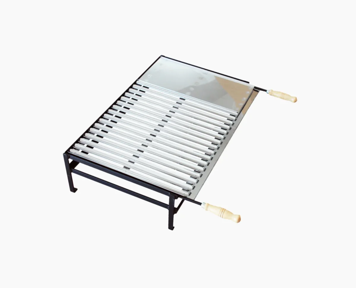 Rešetka za roštilj sa tacnom - metalni nosač + Inox rešetka 76 x 50,5 cm - Slika 2