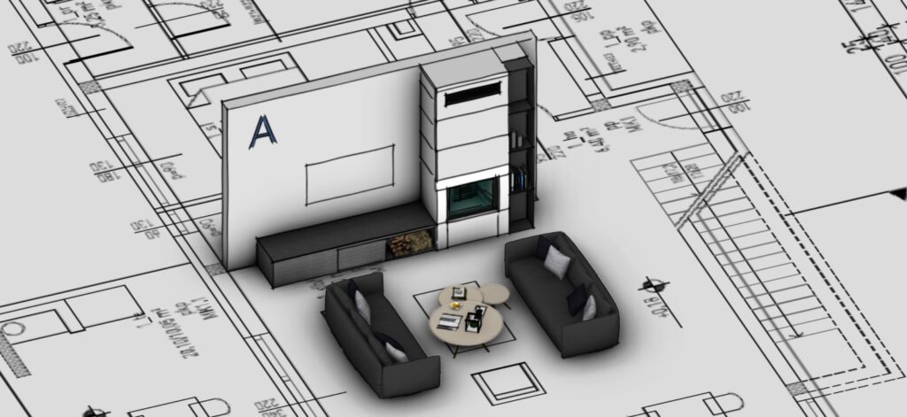 Kamin s radnim površinama – praktičan i estetski dodatak za suvremene interijere.