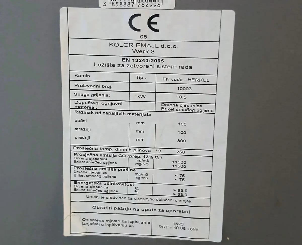 Kamin Herkul – FN centralno - Slika 3