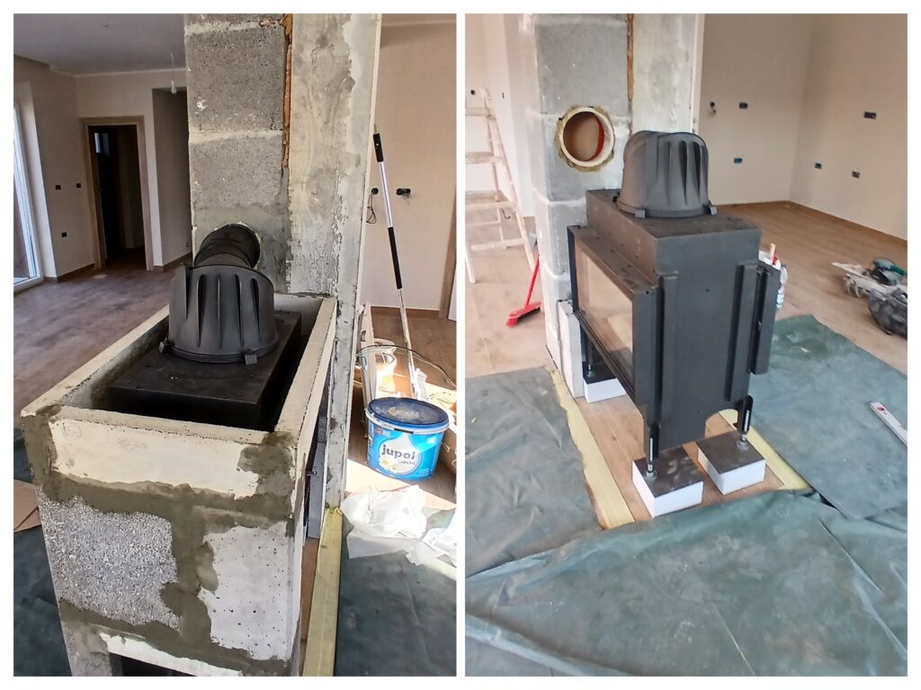 Ugradnja ložišta i priprema dimovodnog priključka