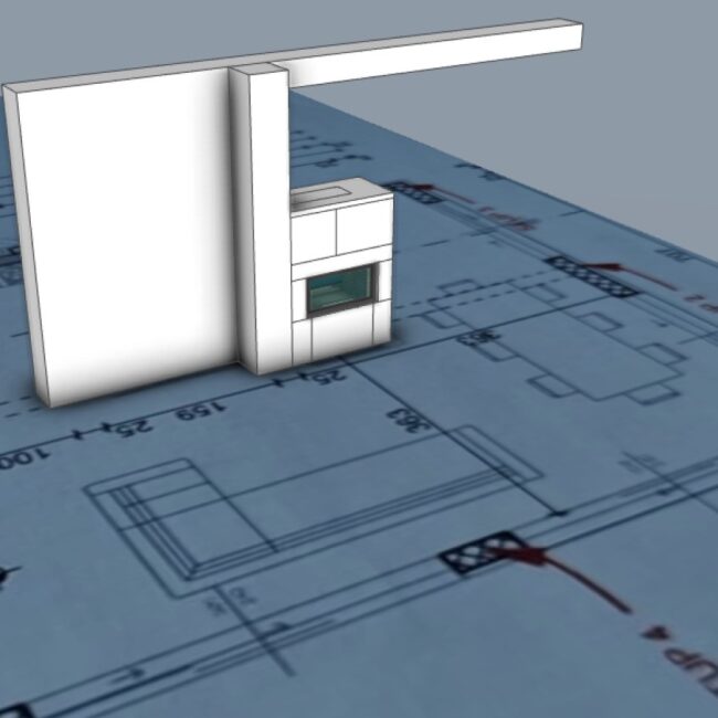 Konstrukcija kamina od termobetona – početna faza